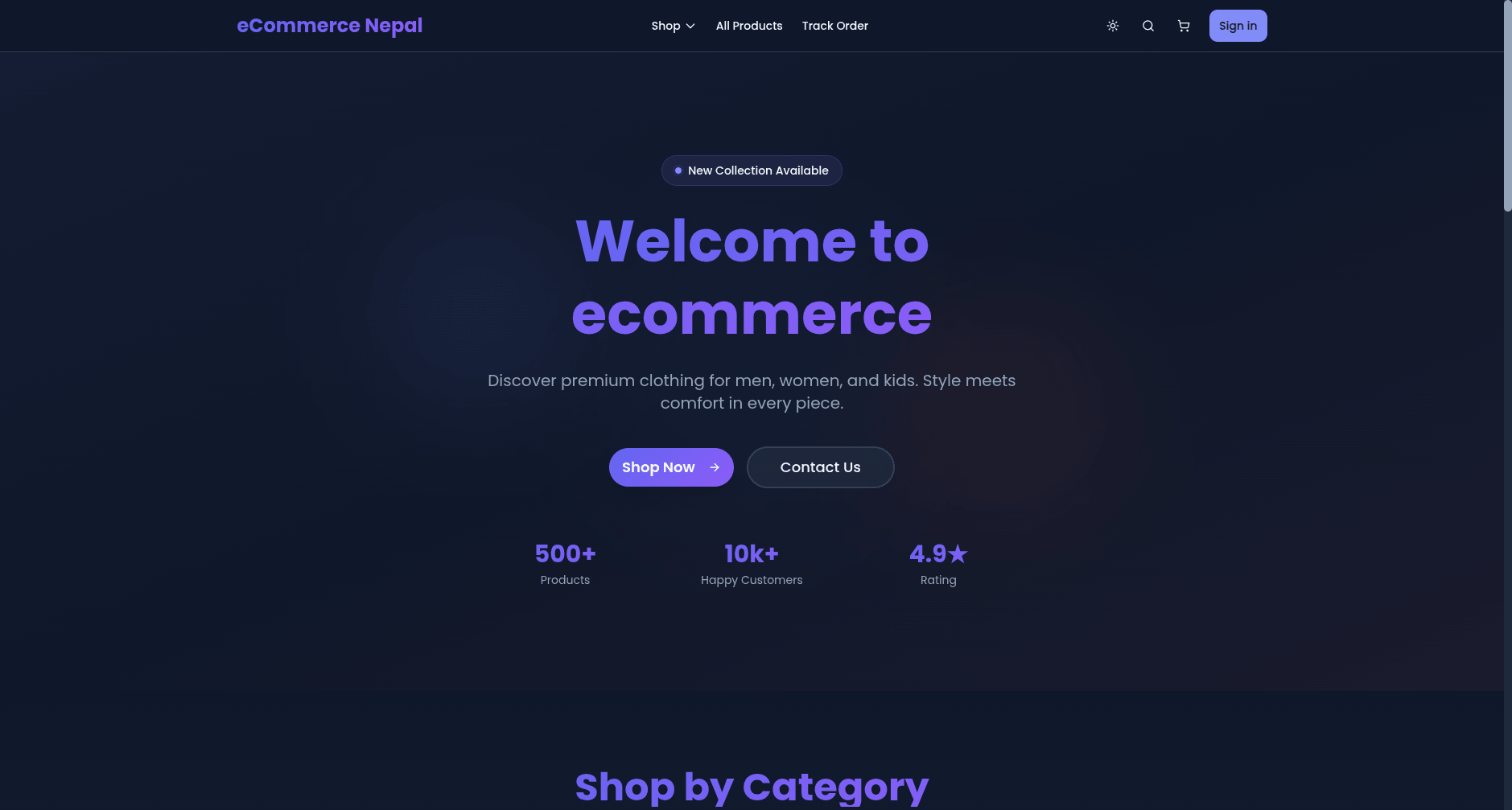 Ecommerce Nepal — Premium Fashion Store preview
